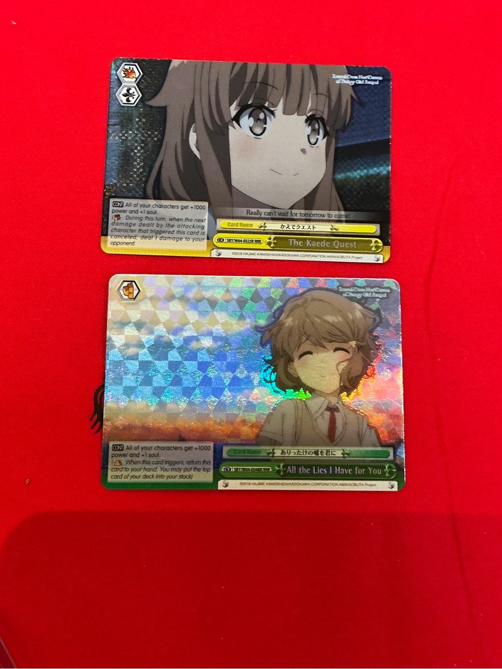 Anime Trading Cards - Rare Foul Full-Art Rare (Set of 2)
